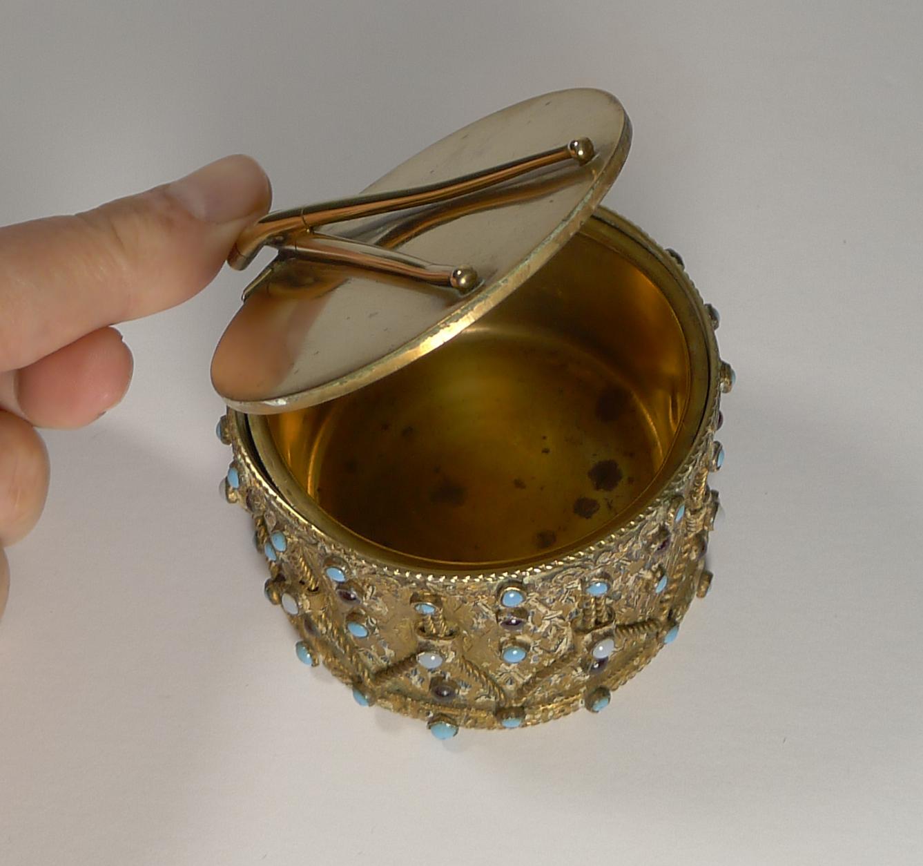 Austrian Unusual Austro Hungarian Jeweled Box, Drum For Sale