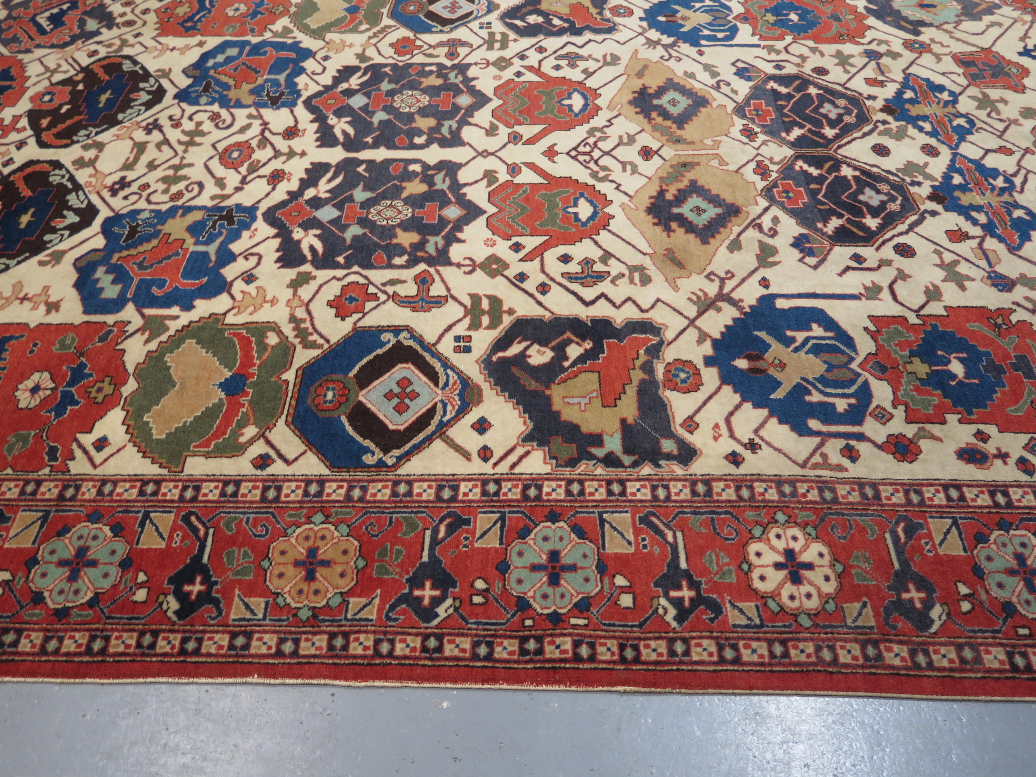 Ungewöhnlicher Aserbaidschanischer Teppich, um 1930 (Pflanzlich gefärbt) im Angebot