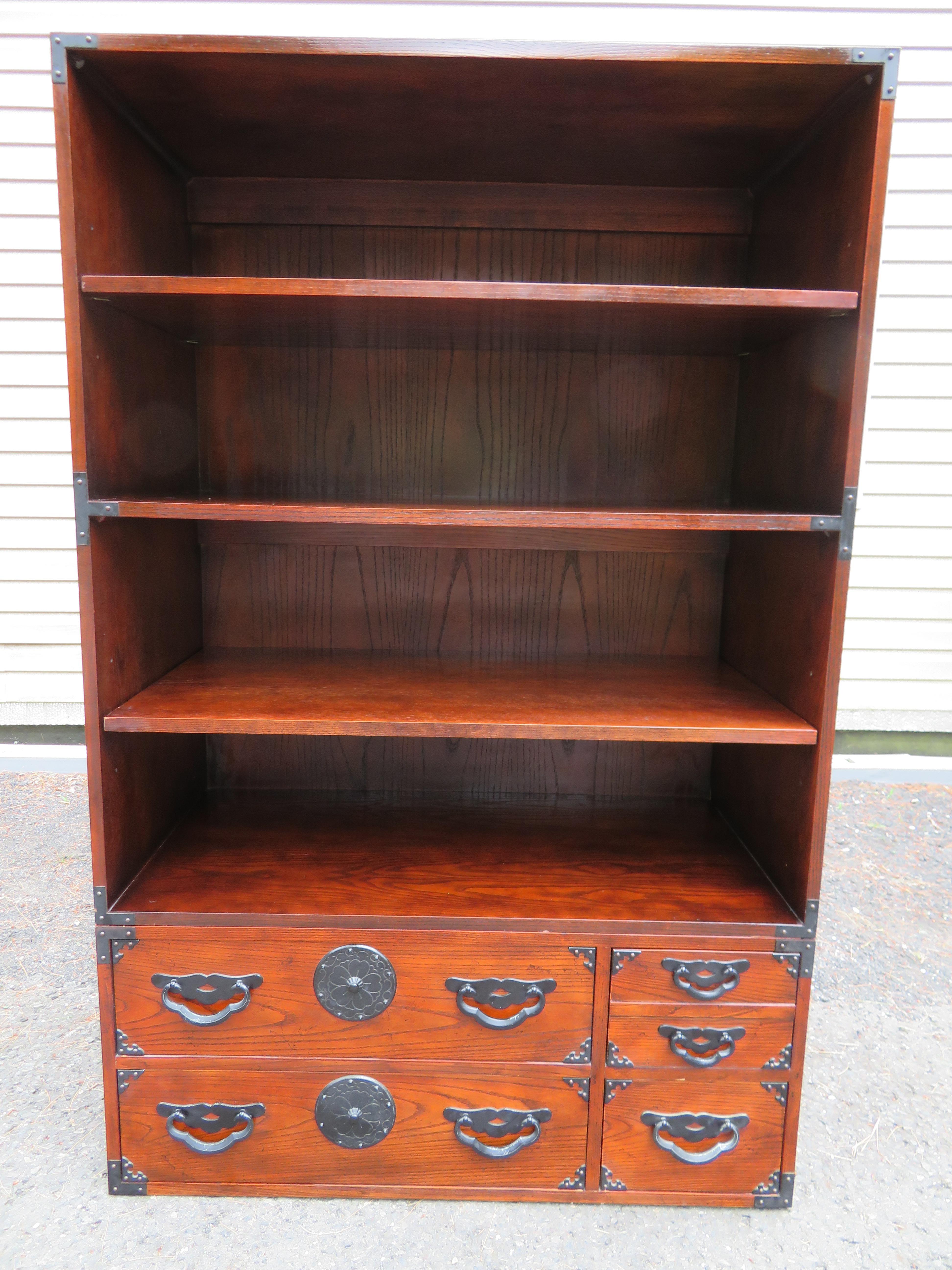 Unusual Baker Chinoiserie Modular Chest Bookcase Shelf Mid-Century Modern For Sale 7
