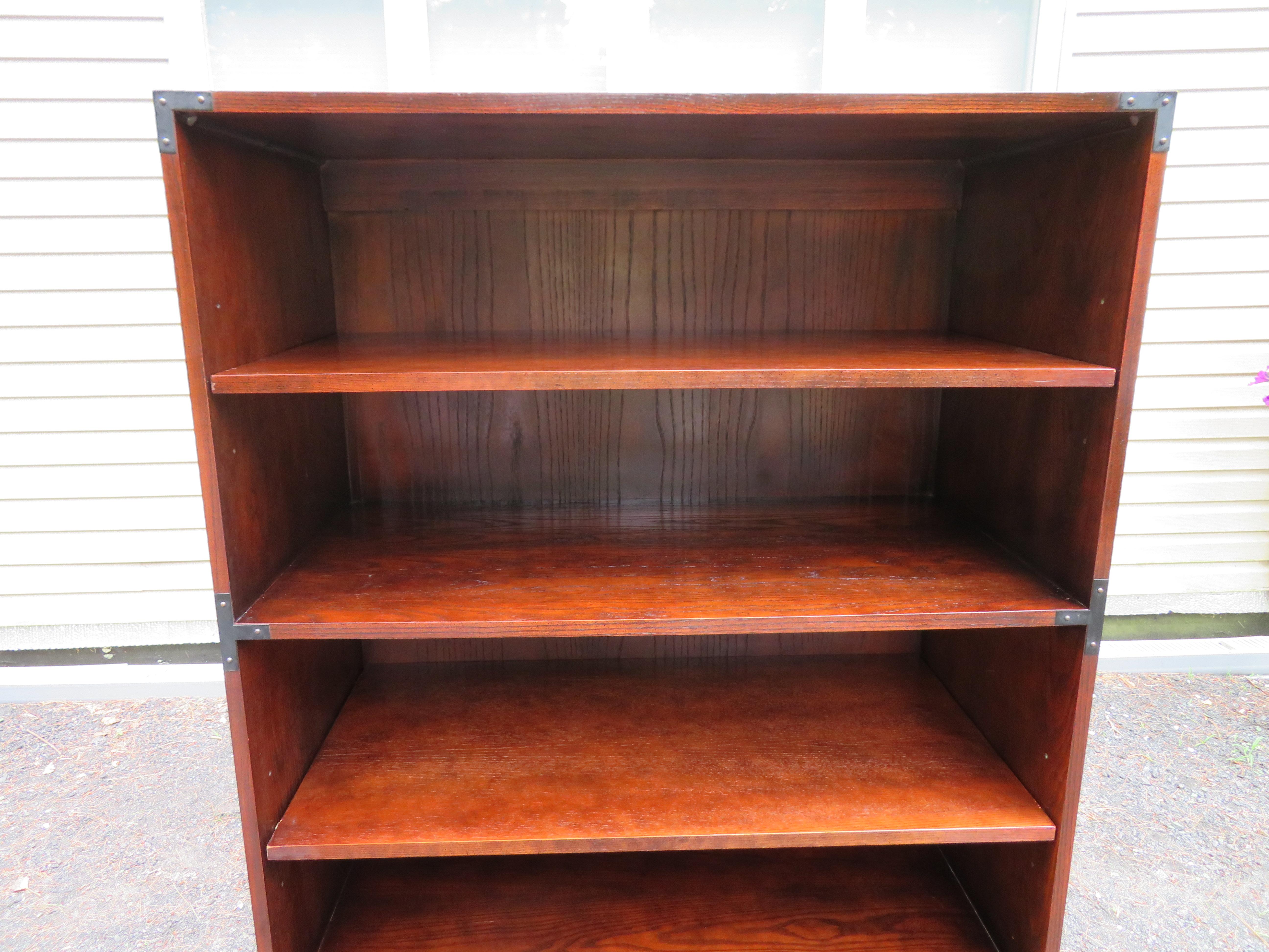 Iron Unusual Baker Chinoiserie Modular Chest Bookcase Shelf Mid-Century Modern For Sale