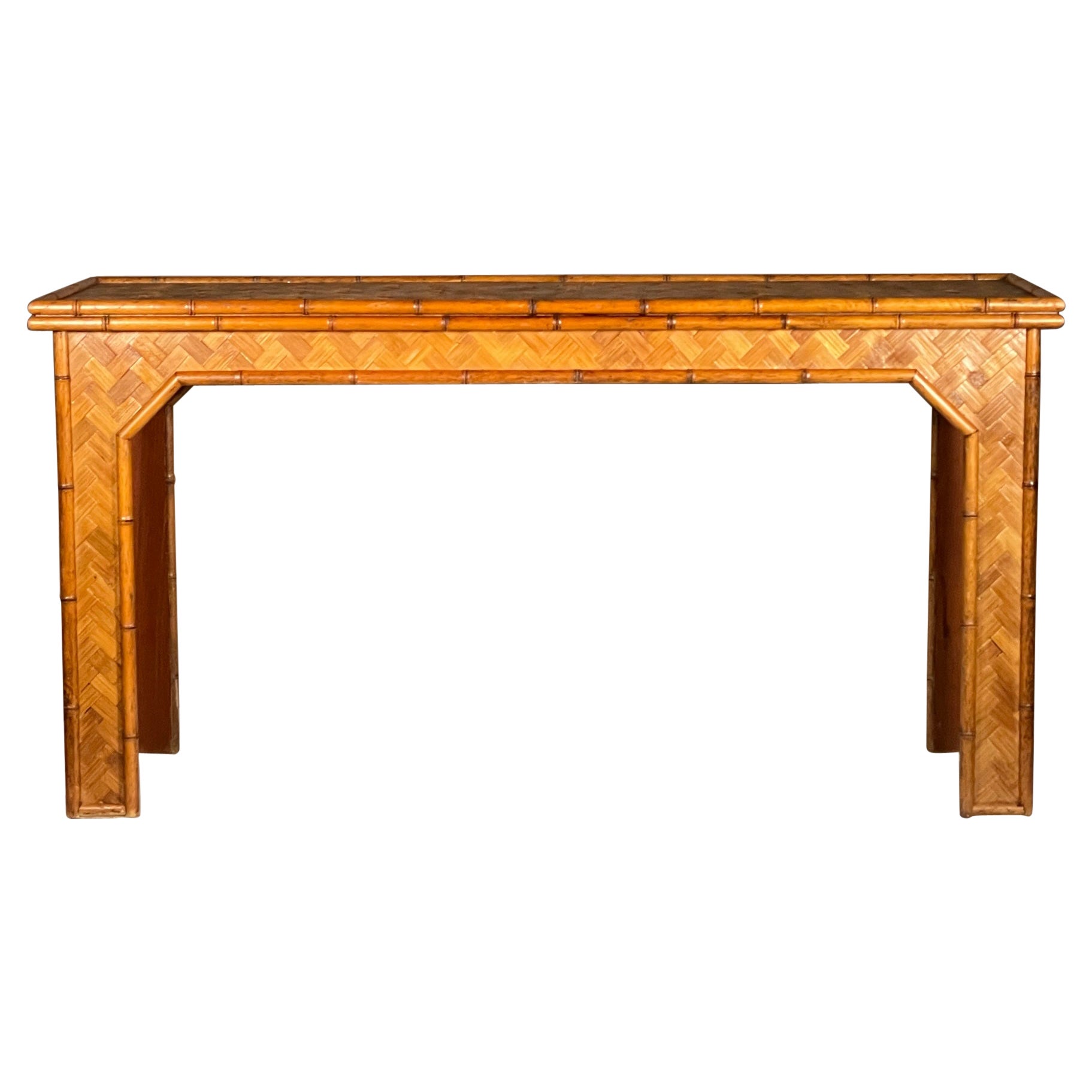 Unusual Bamboo Console Table