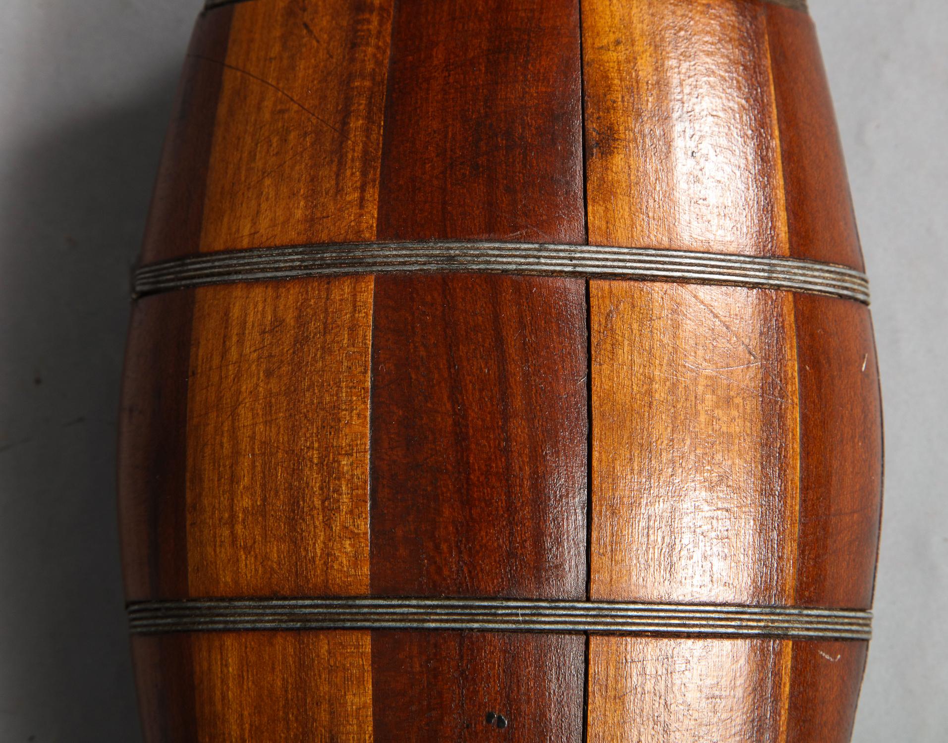 Scottish Unusual Barrel Form Flask For Sale