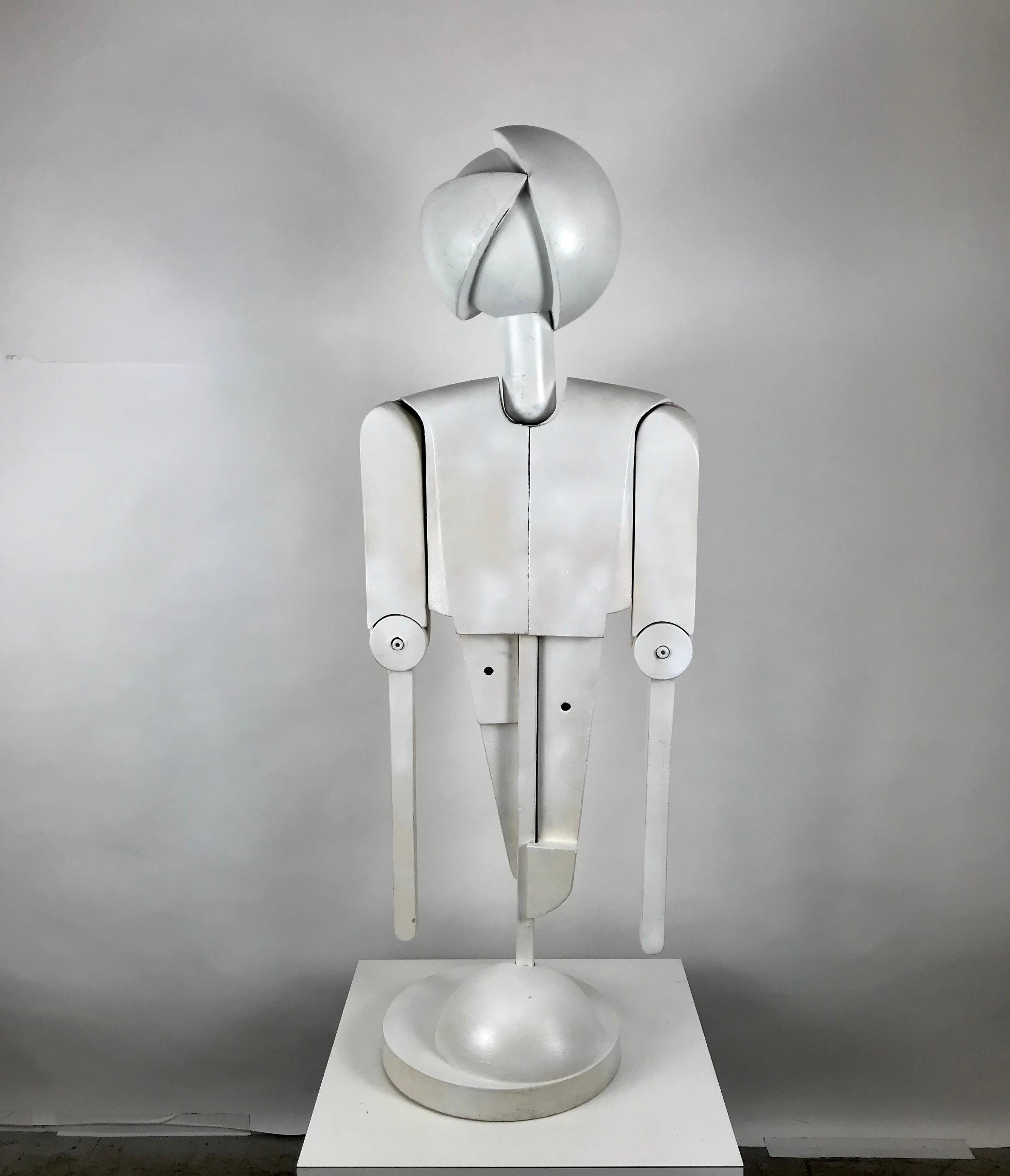 Unusual Bauhaus Style Cubist Articulated Mannequin after Oskar Schlemmer For Sale 4