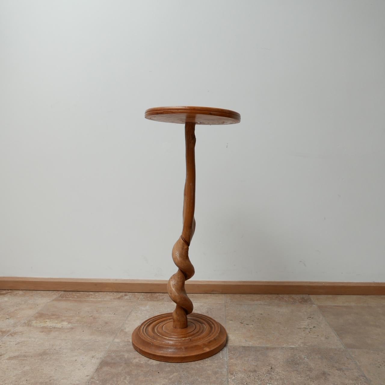 Unusual Belgium Mid-Century Vine Style Wooden Side Table 'No.2' 2