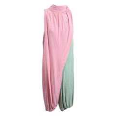 Unusual Bill Blass Bicolor Crepe Balloon Jumpsuit