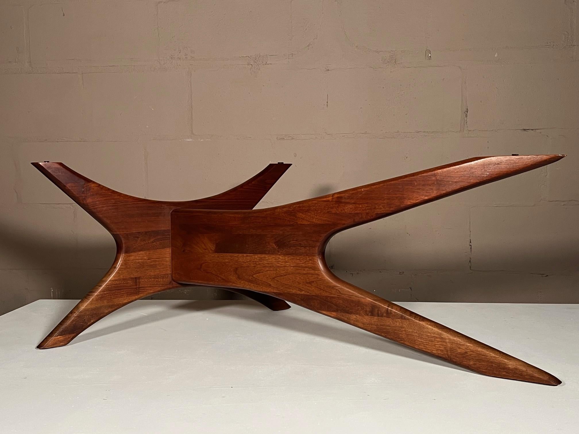 Walnut Unusual Biomorphic Coffee Table by Adrian Pearsall