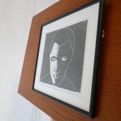 Unusual Black and White Mid-Century Artwork