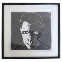 Unusual Black and White Mid-Century Artwork