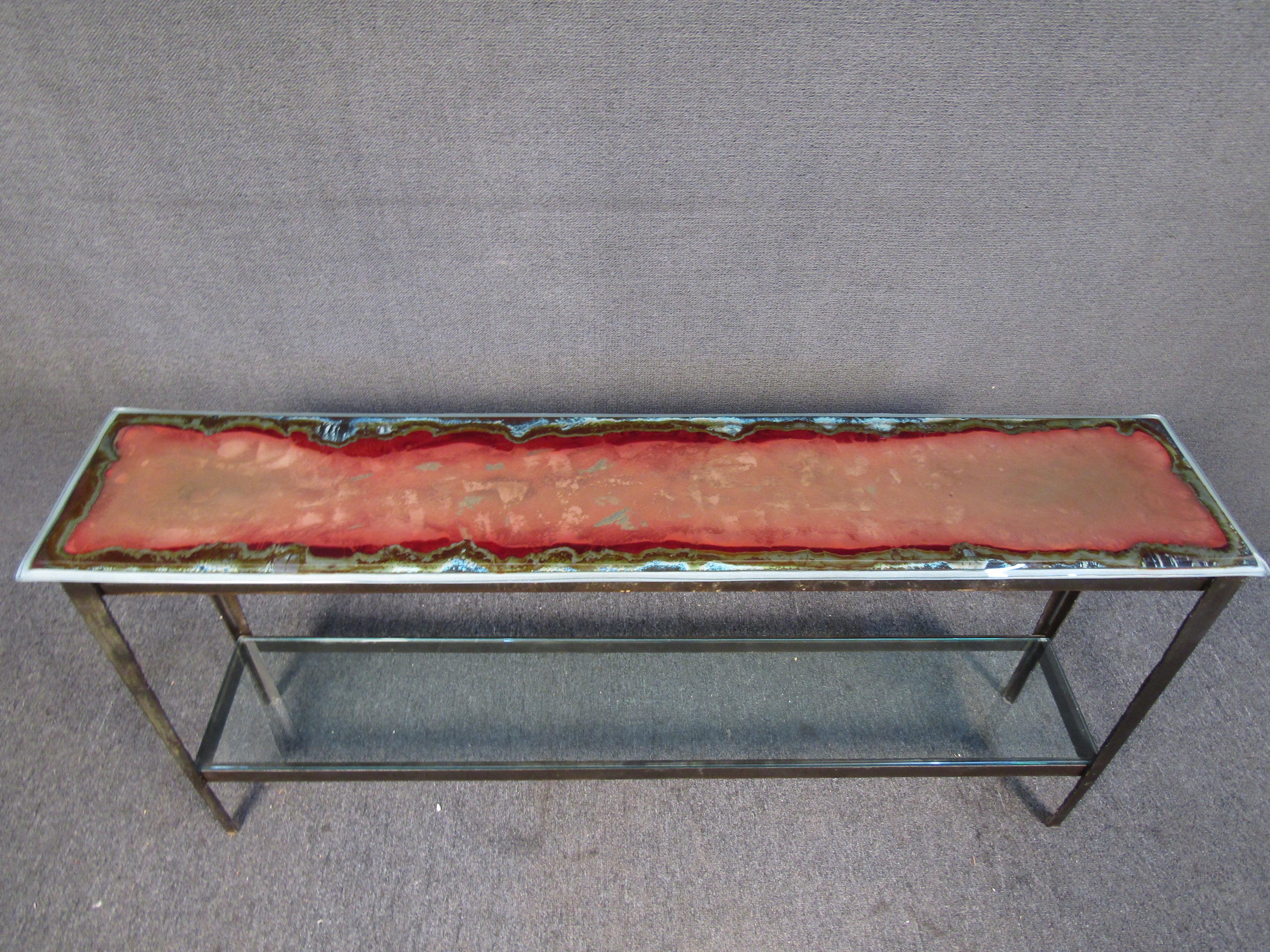 Unusual Blown Glass Console Table In Good Condition In Brooklyn, NY