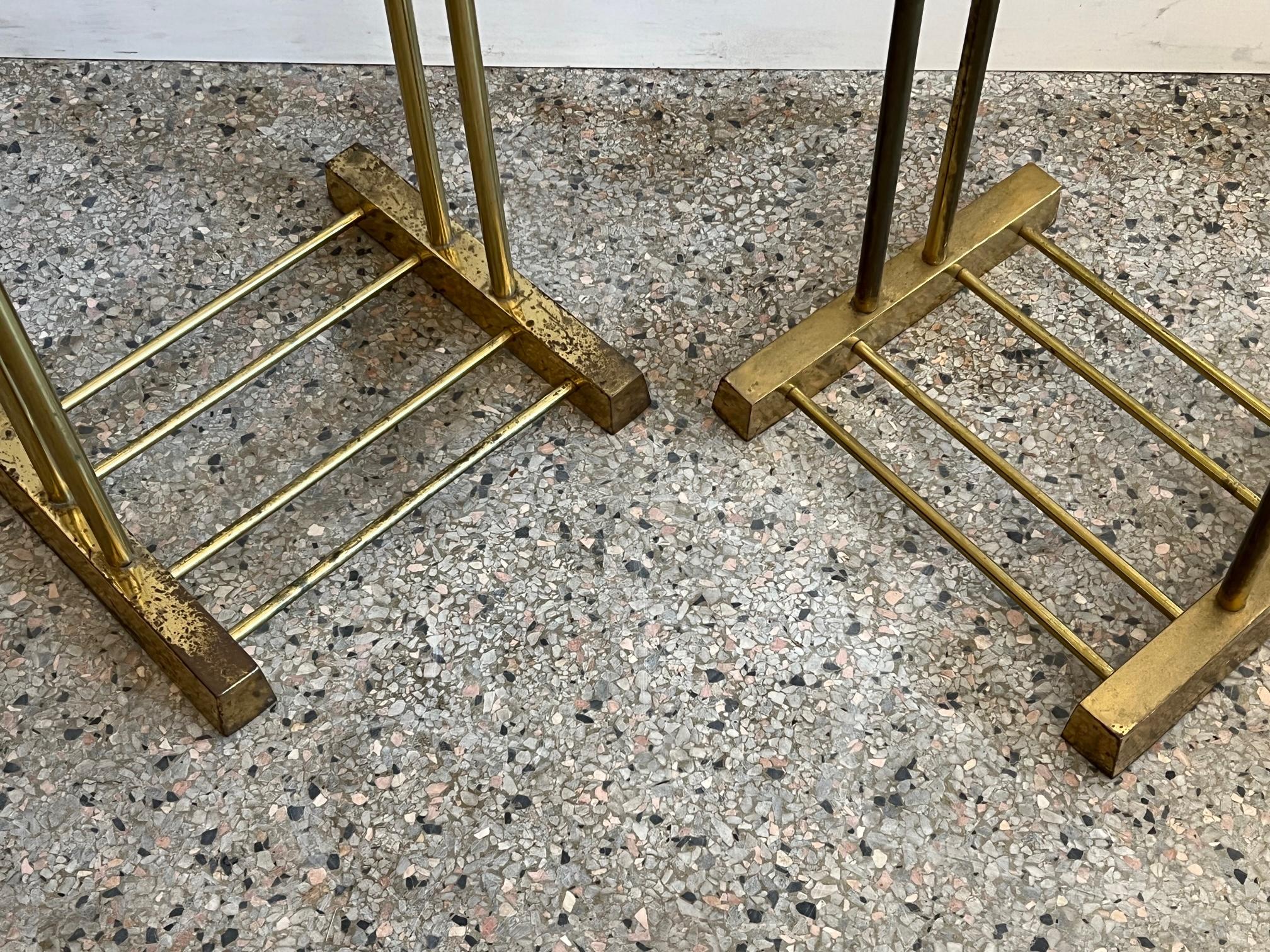 An unusual brass valet, made in Taiwan ca' 1980's. Heavy construction with a clean modern style.