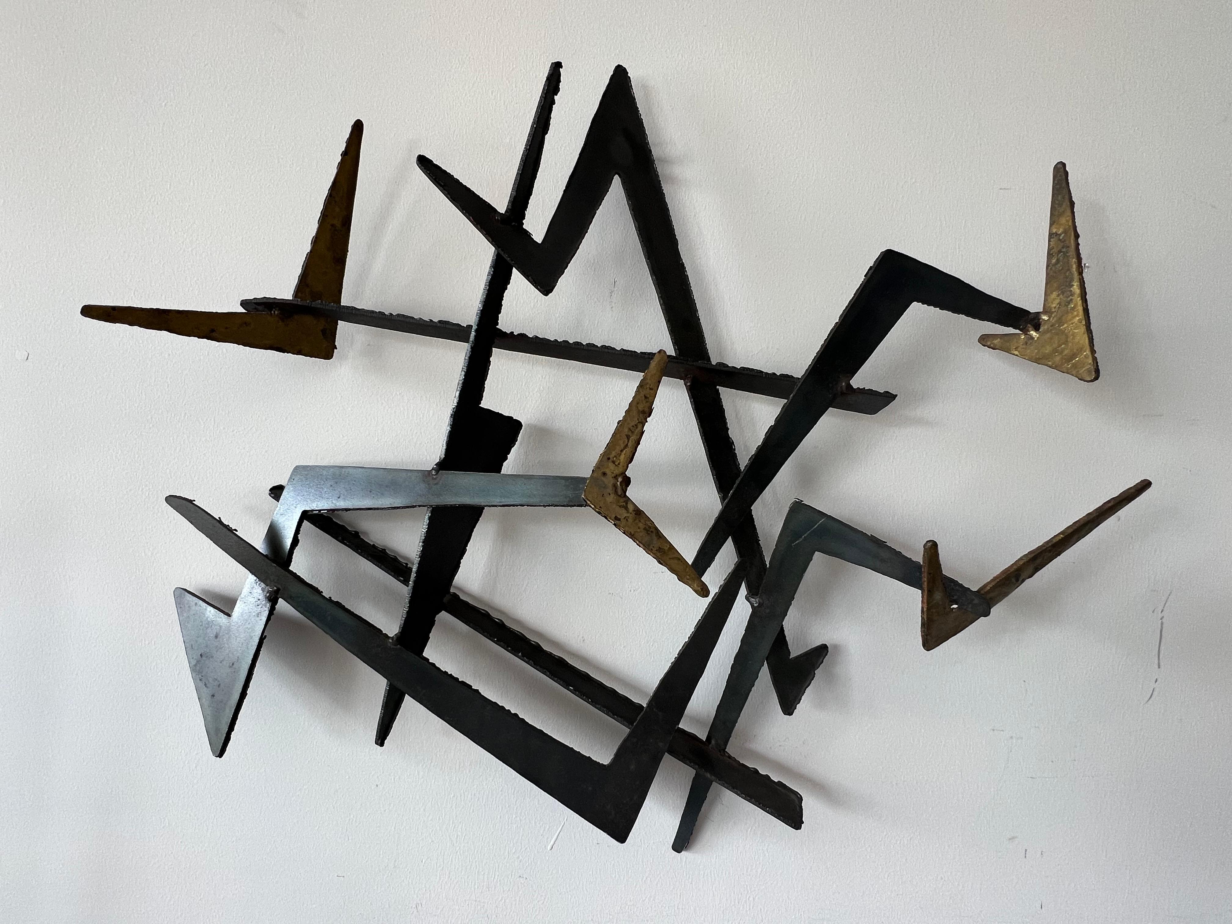 Unusual Brutalist Steel Sculpture For Sale 6