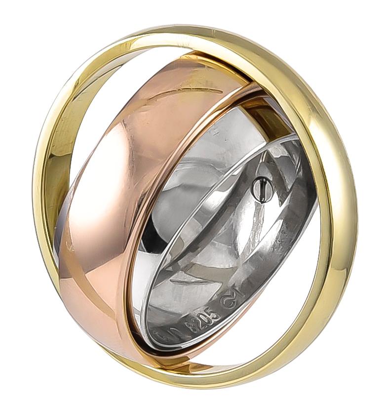 Women's or Men's Unusual Cartier Gold Trinity Ring
