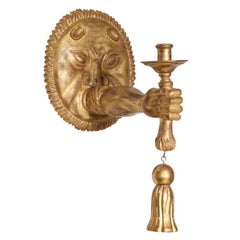Unusual Carved Giltwood Sconce