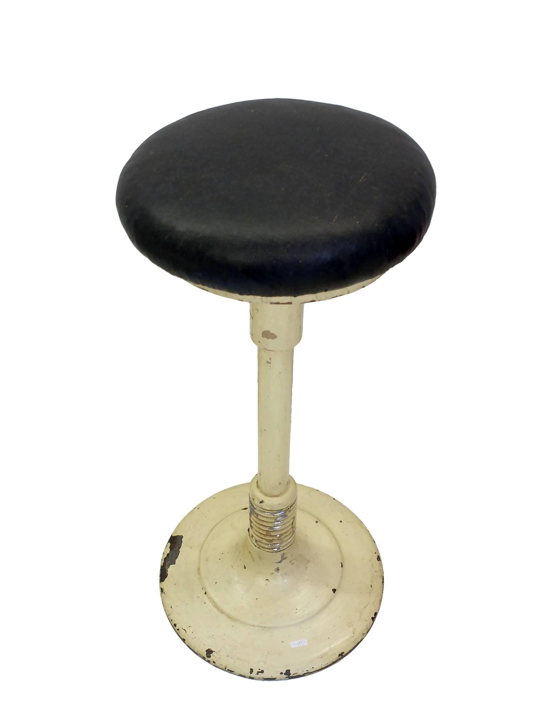 French Unusual Cast Iron Dentist Stool