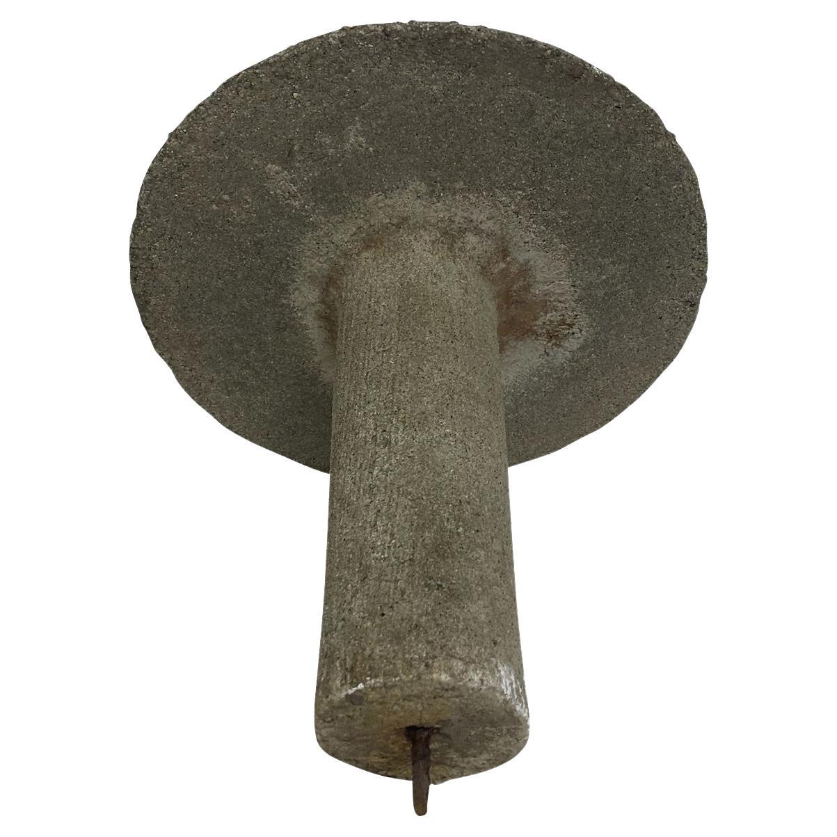 Unusual Mid-Century Modern Mushroom or Toadstool made of cast stone.  Large size. A whimsical garden ornament to enhance your garden or landscape.  Perfect for your gardener or mushroom-loving friend. 