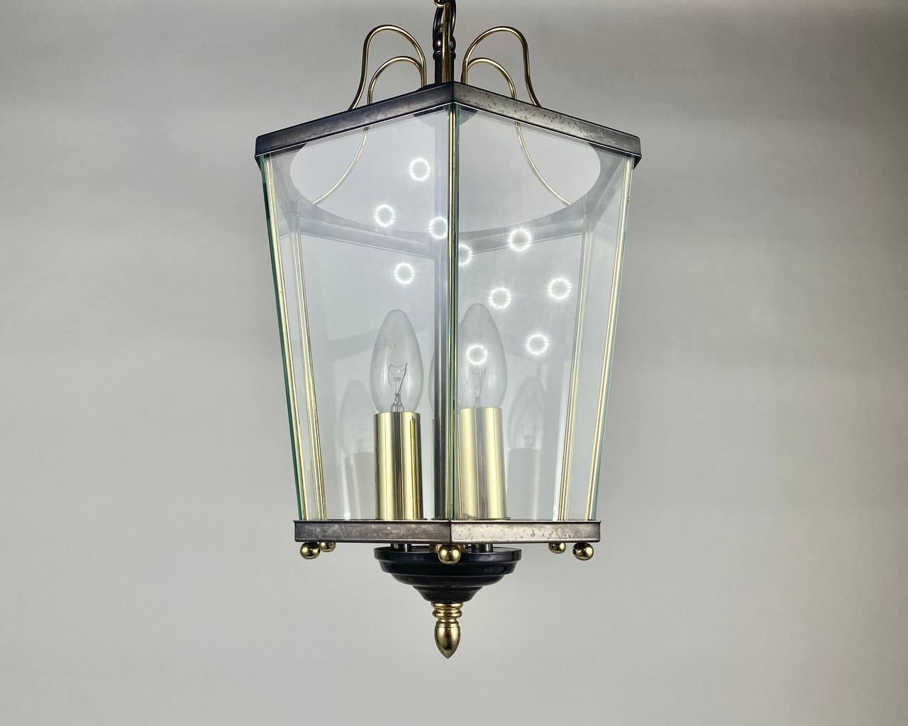 Late 20th Century Unusual Ceiling Lantern/Chandelier by Massive, Belgium, Vintage For Sale