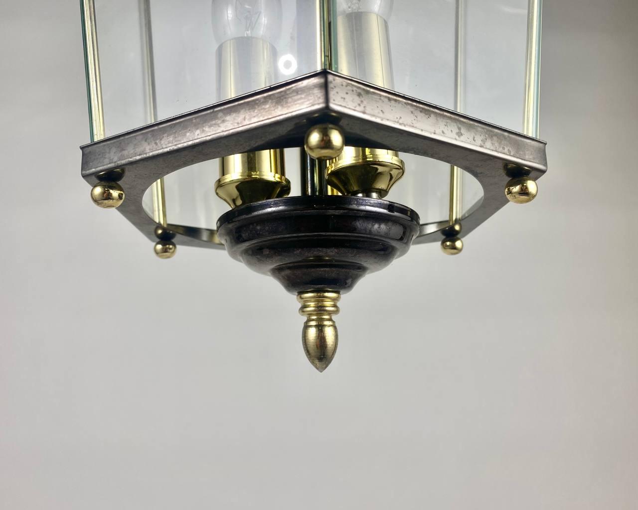 Belge Lanterne de plafond/lustre inhabituel par Massive, Belgique, Vintage en vente