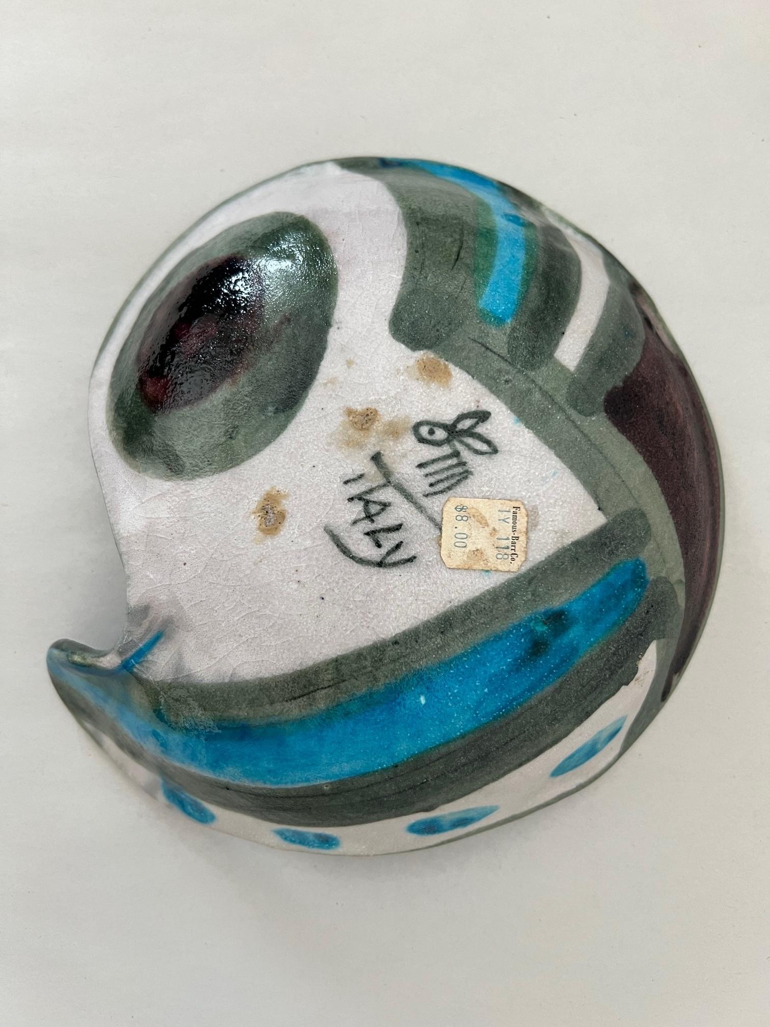 Unusual Ceramic Bowl By Gambone, Italy Ca'1950's For Sale 3