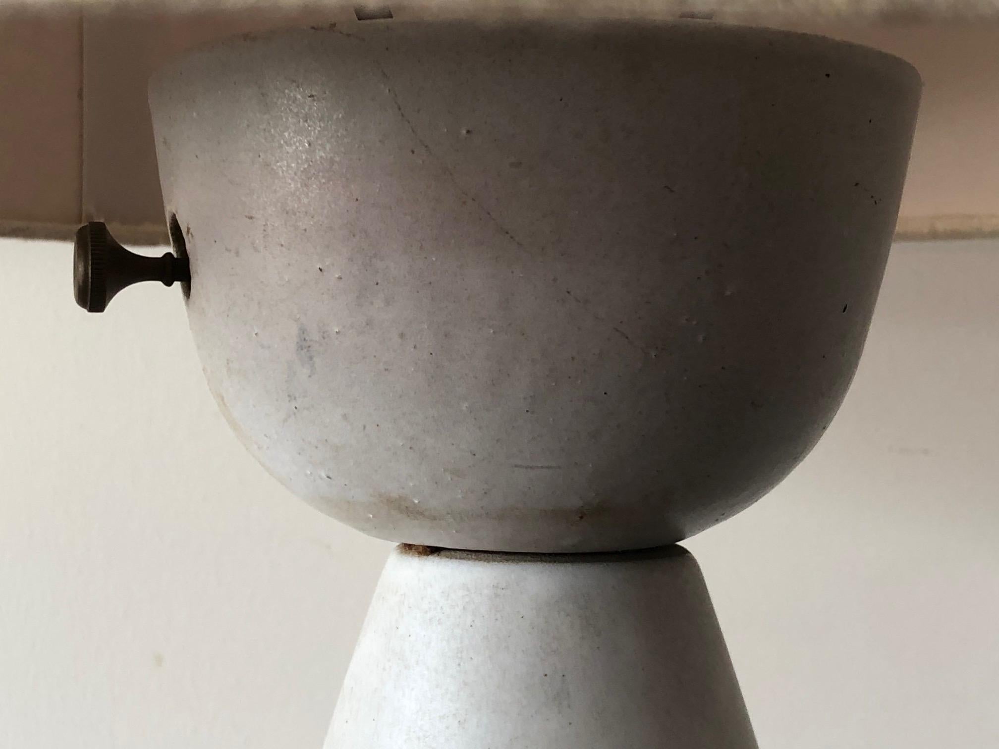 Mid-Century Modern Unusual Ceramic Lamp by Martz For Sale