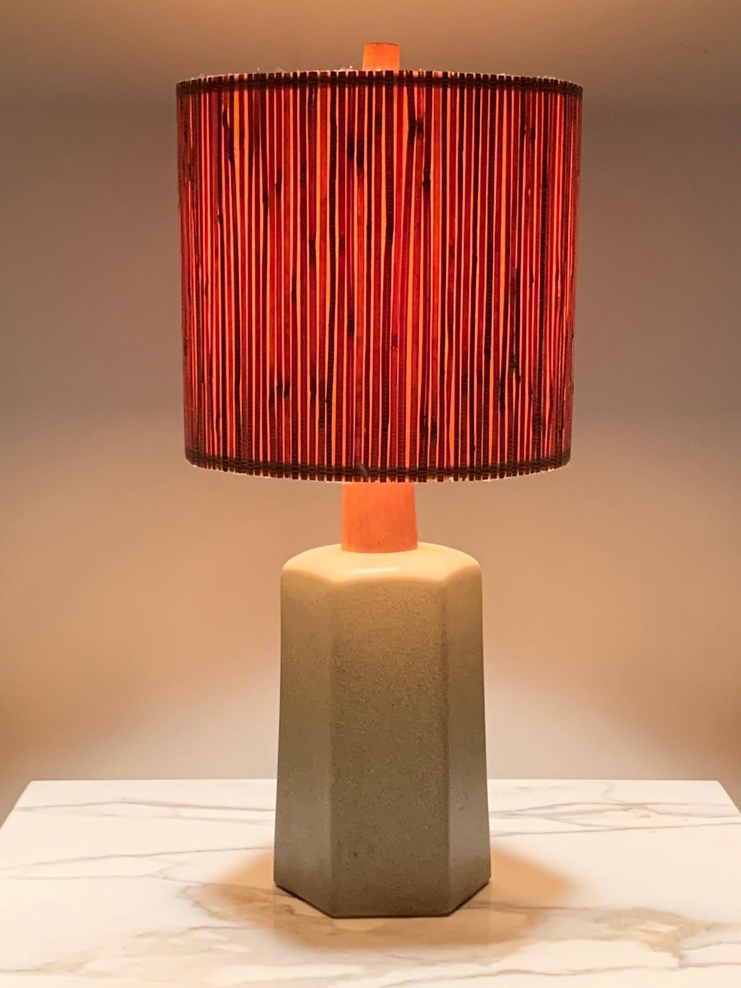 Mid-Century Modern Unusual Ceramic Lamp by Martz