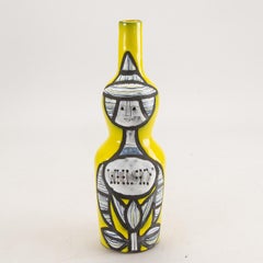 Unusual Ceramic "Whisky" Bottle Signed Roger Capron, Vallauris 1950s