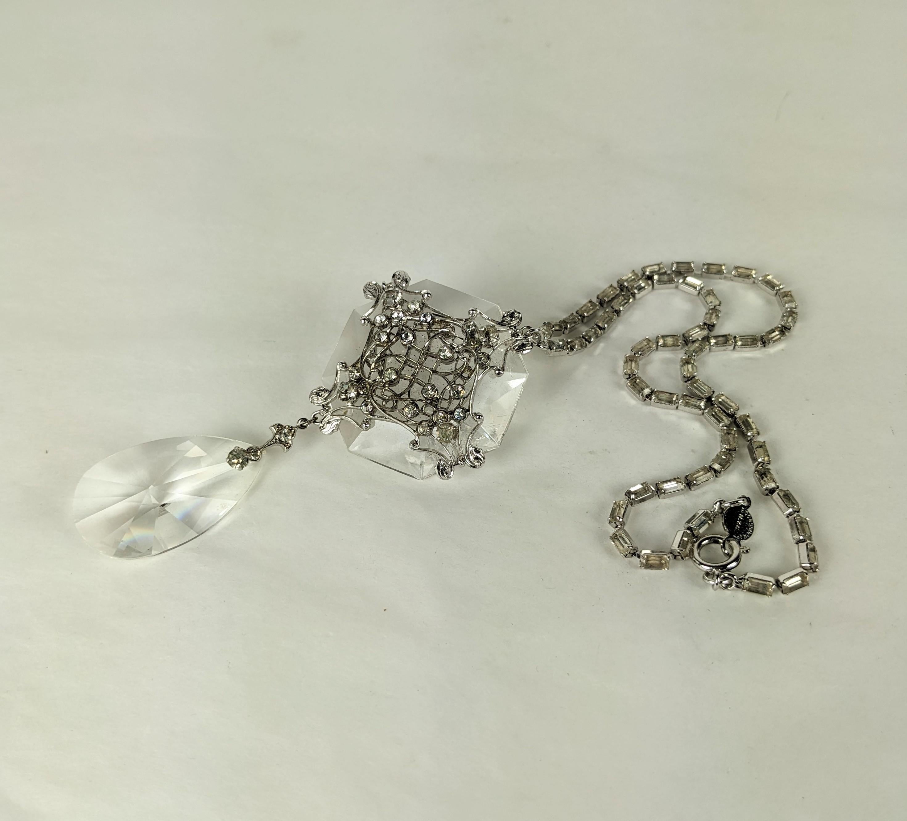 Unusual Chandelier Crystal Pendant by Accessocraft In Excellent Condition For Sale In New York, NY