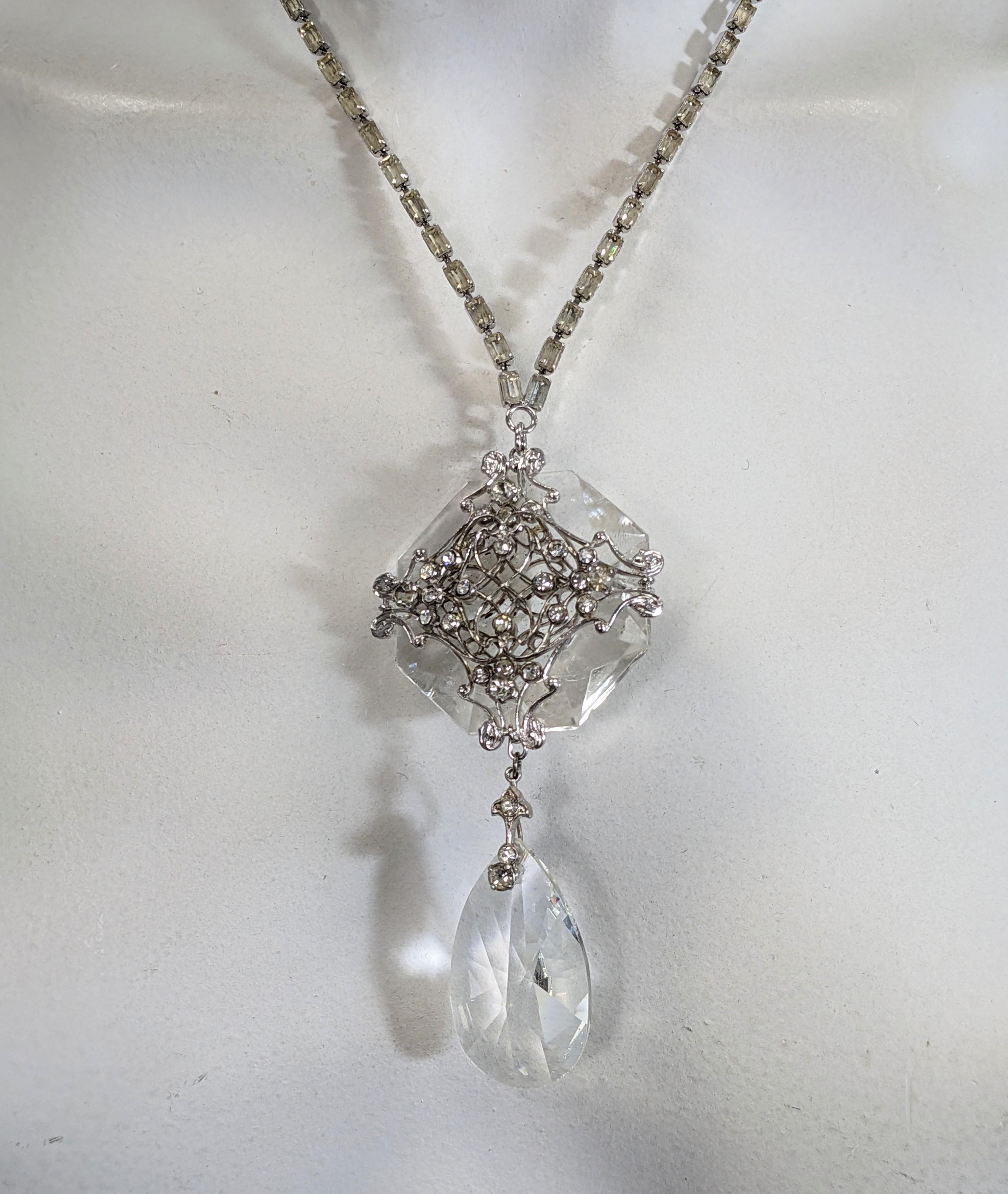Unusual Chandelier Crystal Pendant by Accessocraft For Sale 3