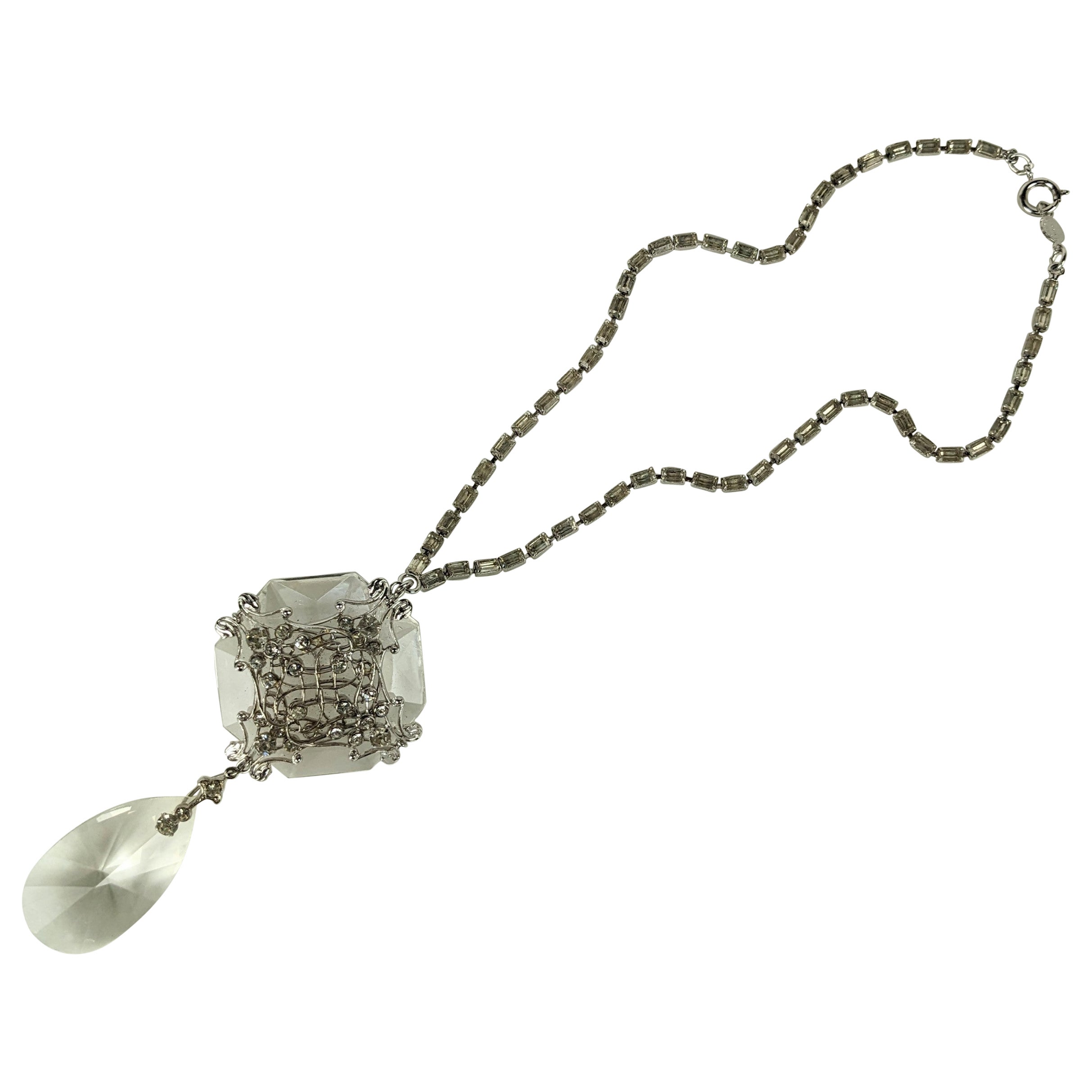 Unusual Chandelier Crystal Pendant by Accessocraft For Sale