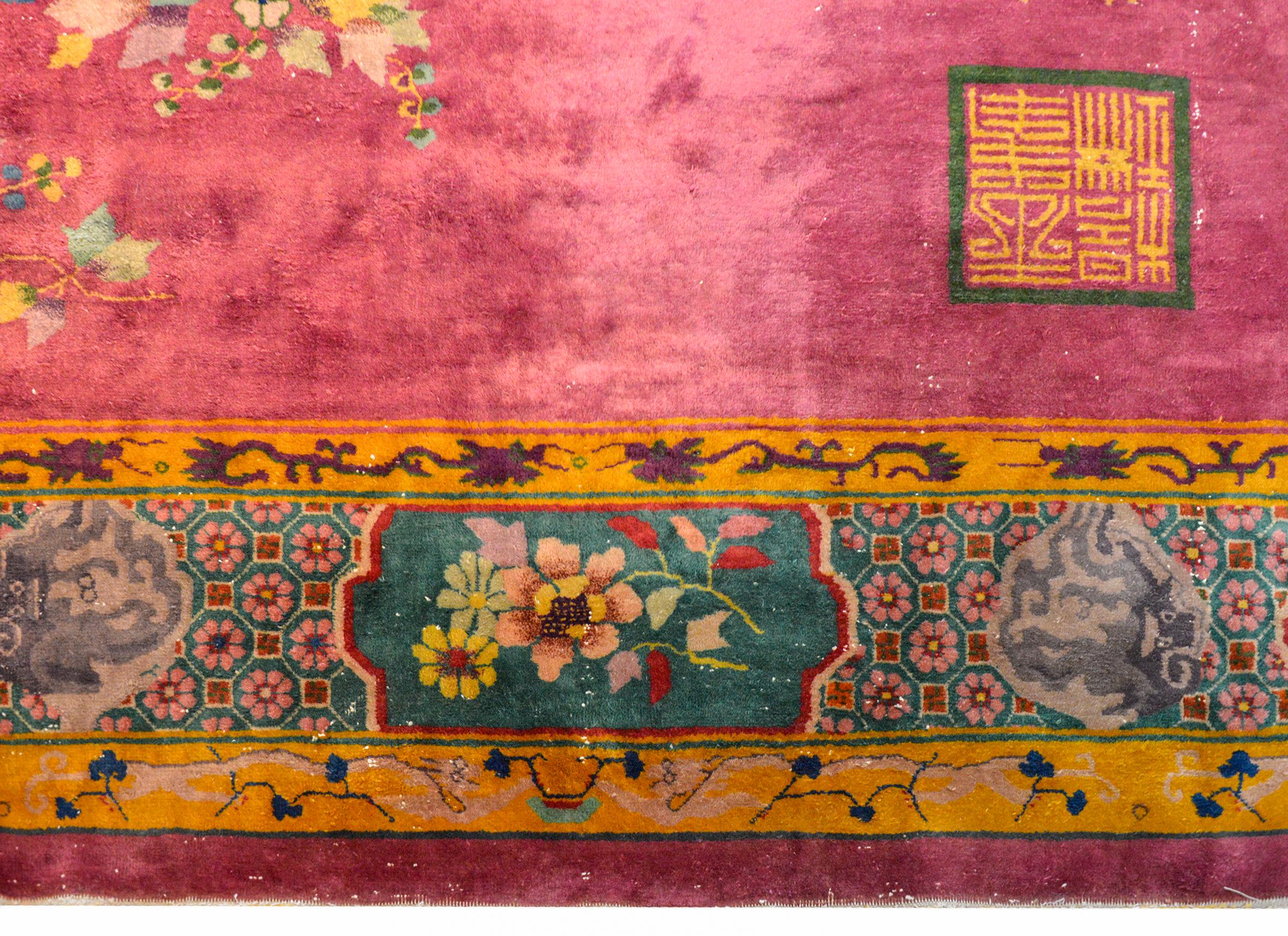Ungewöhnlicher chinesischer Art-Déco-Teppich im Angebot 3