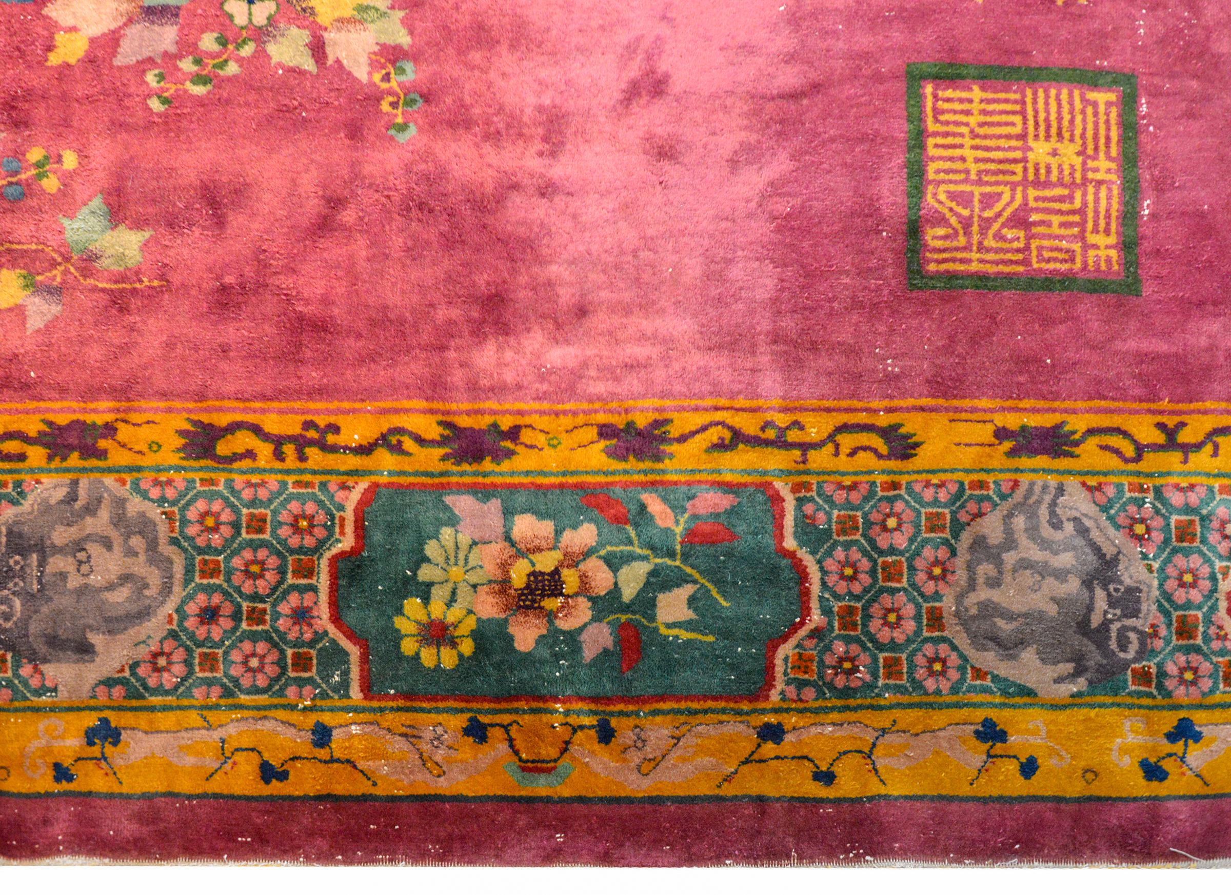 Ungewöhnlicher chinesischer Art Deco Rug im Angebot 3