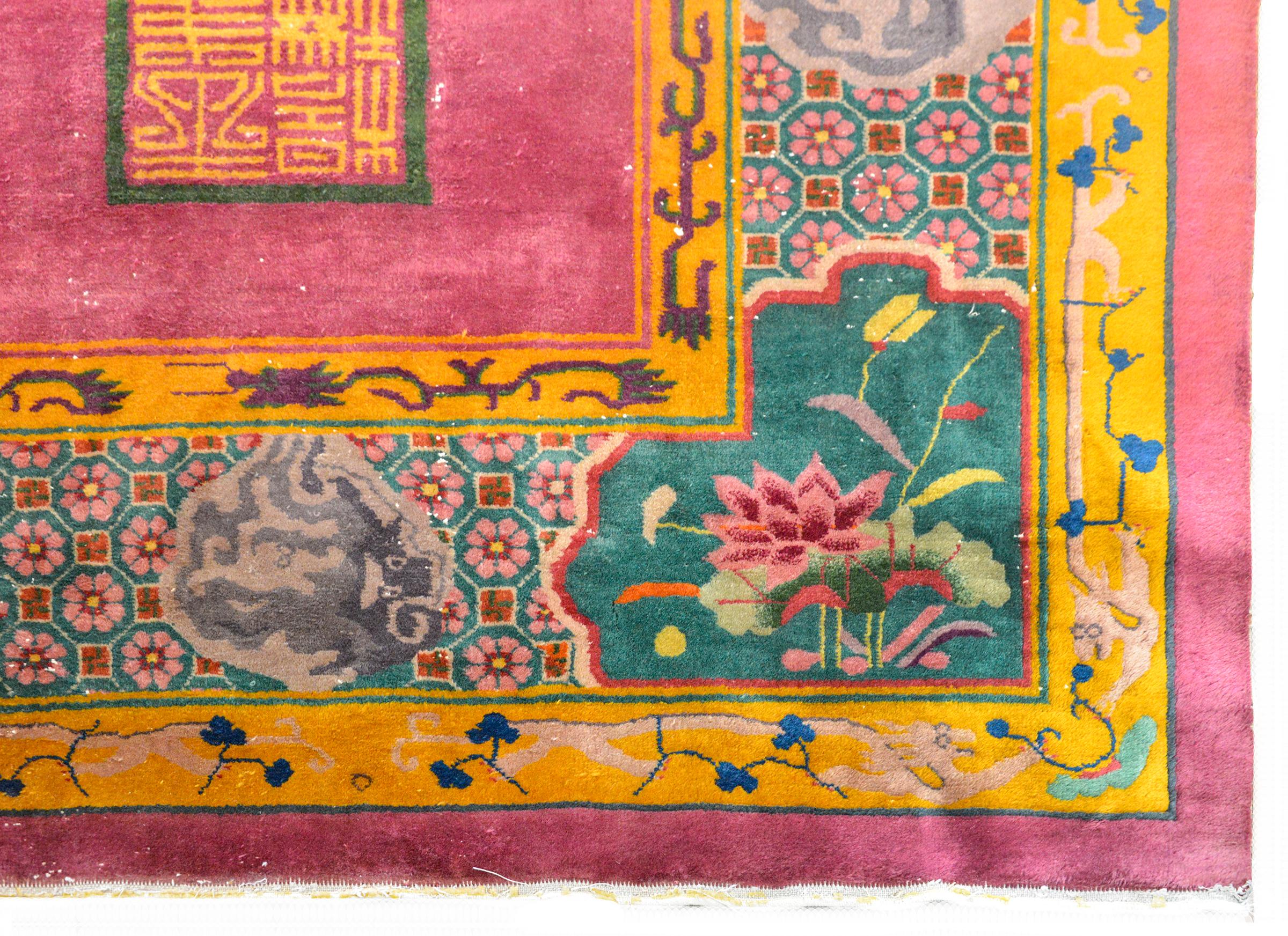 Ungewöhnlicher chinesischer Art Deco Rug im Angebot 4