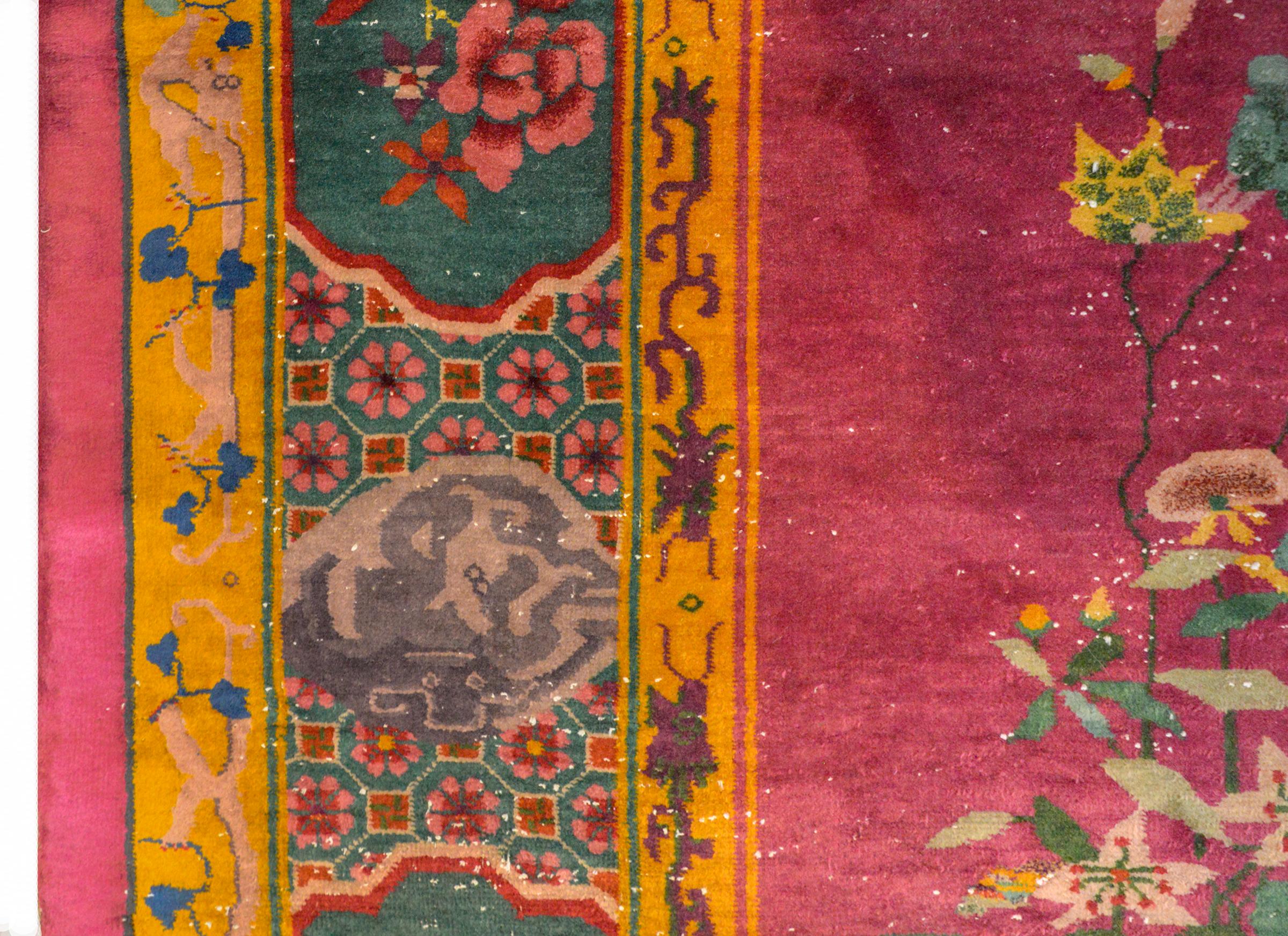 Ungewöhnlicher chinesischer Art-Déco-Teppich (Frühes 20. Jahrhundert) im Angebot