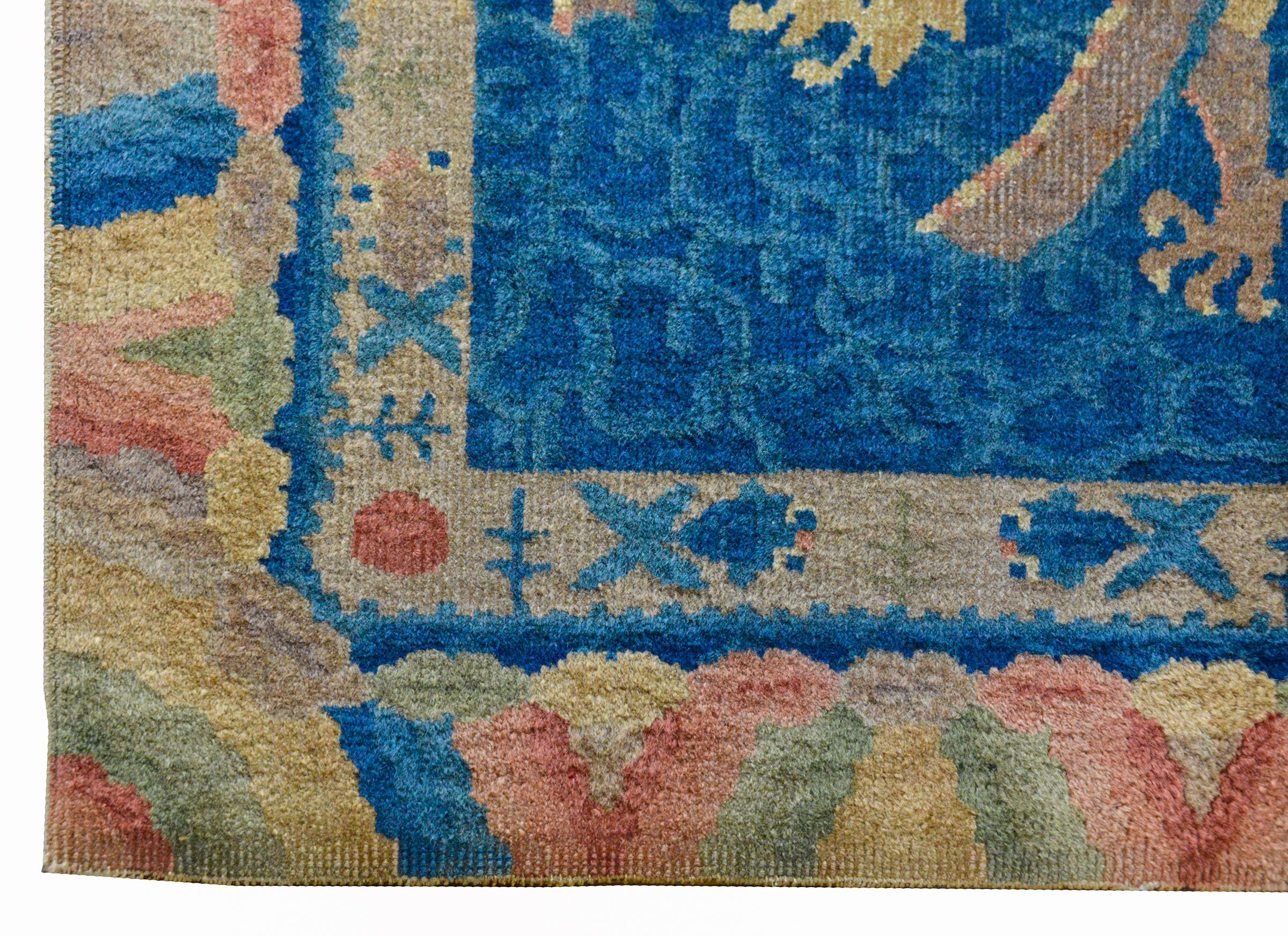 Ungewöhnlicher chinesischer Art-Déco-Teppich (Mitte des 20. Jahrhunderts) im Angebot