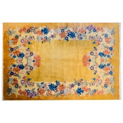 Unusual Chinese Art Deco Rug Unusual Chinese Art Deco Rug