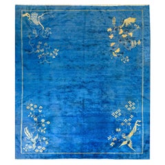 Antique Unusual Chinese Art Deco Rug