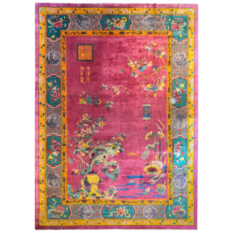 Unusual Chinese Art Deco Rug For, Chinese Art Deco Rugs