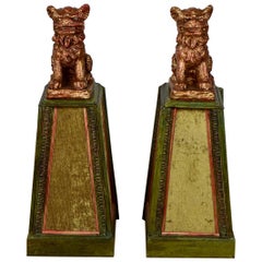 Unusual Chinese Guardian Lions or Foo Dogs, 20th Century
