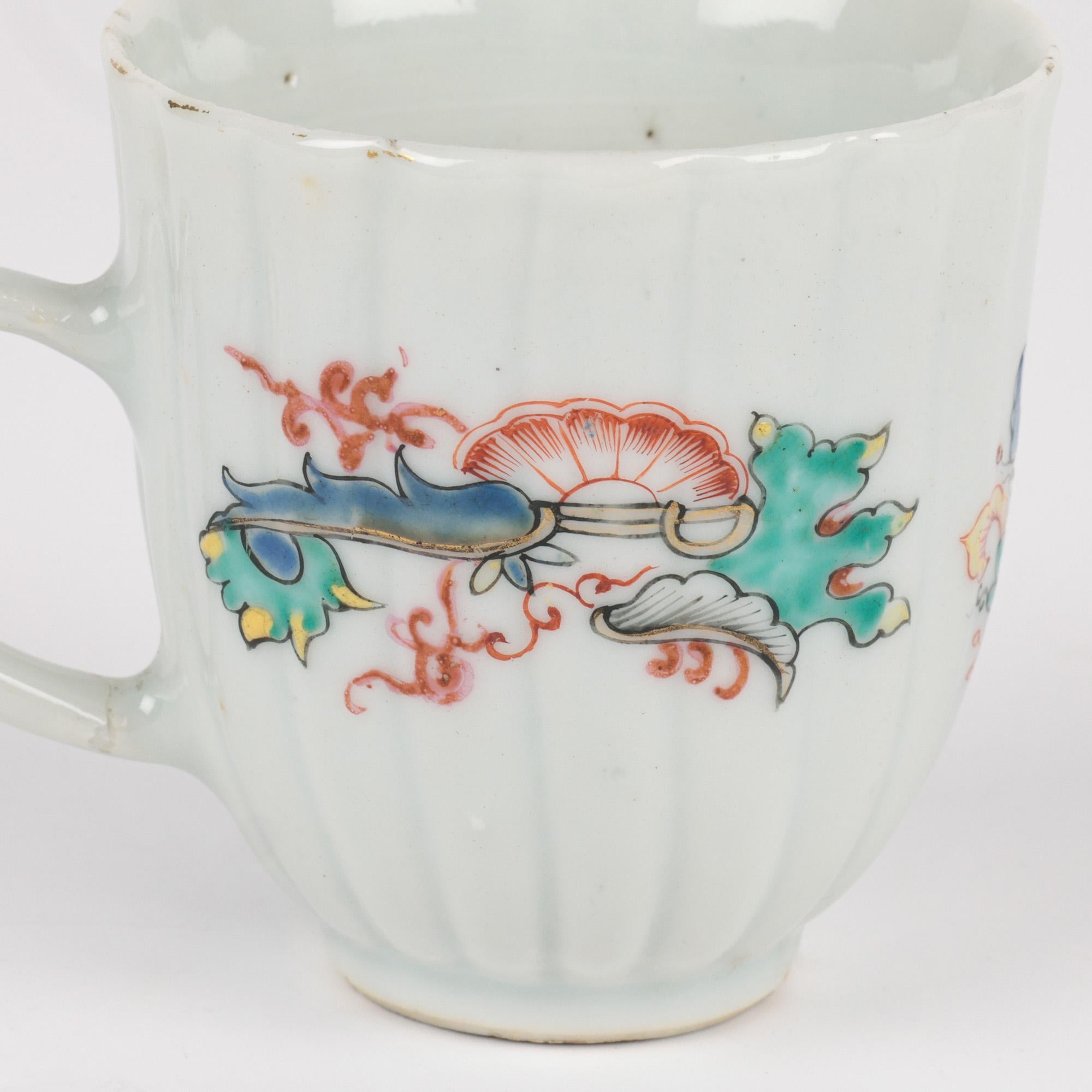 Hand-Crafted Unusual Chinese Yongzheng Hand Painted Porcelain Teacup For Sale