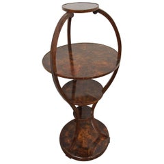 Unusual Circular Walnut Whatnot, circa 1900