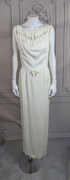 Unusual Cloque Sheath Gown