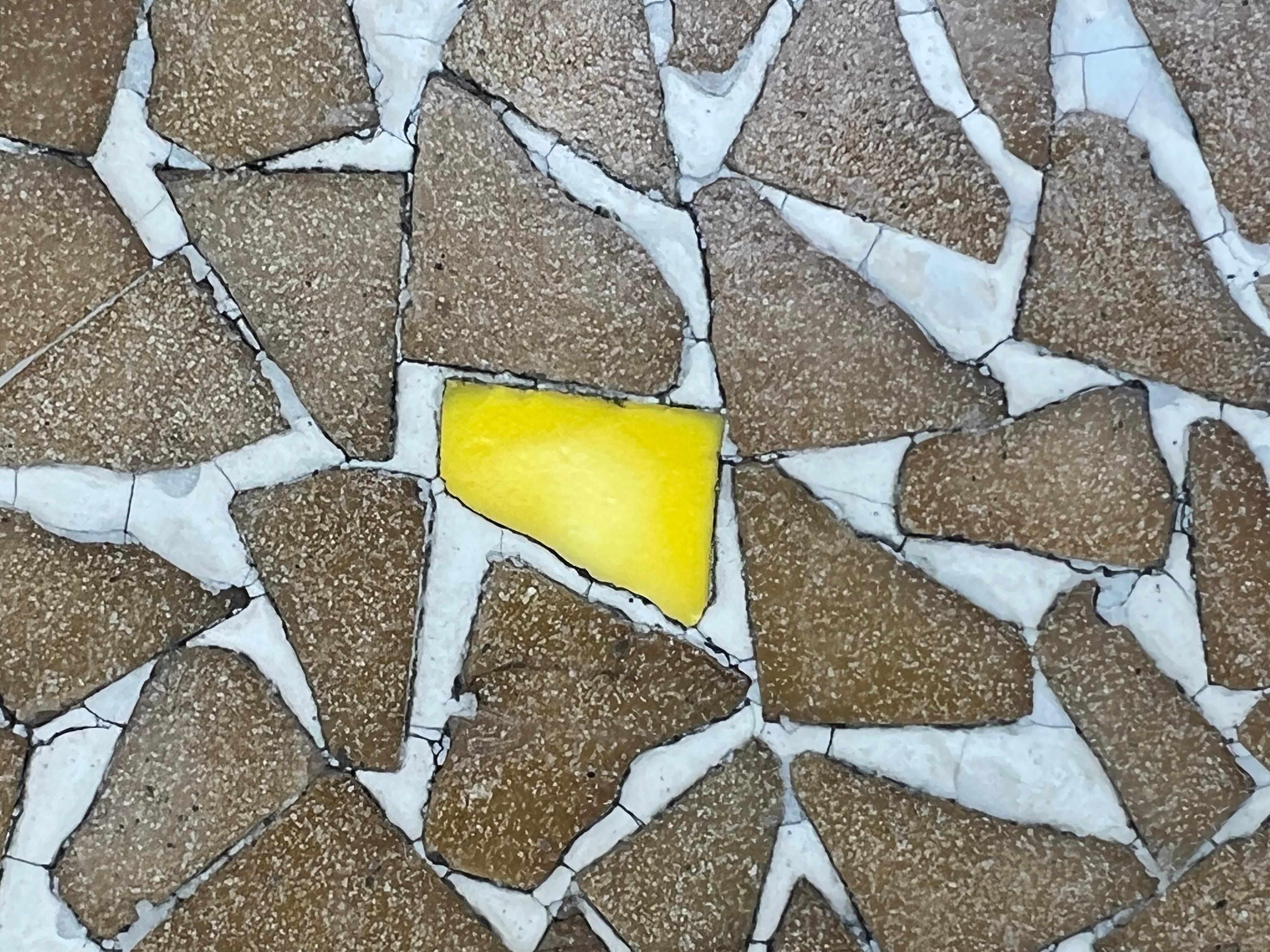 Unusual Coffee Table Ca' 1950's With A Mosaic Tile Top For Sale 1