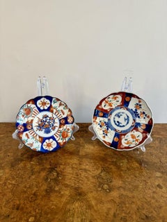 Unusual collection of five antique Japanese imari plates