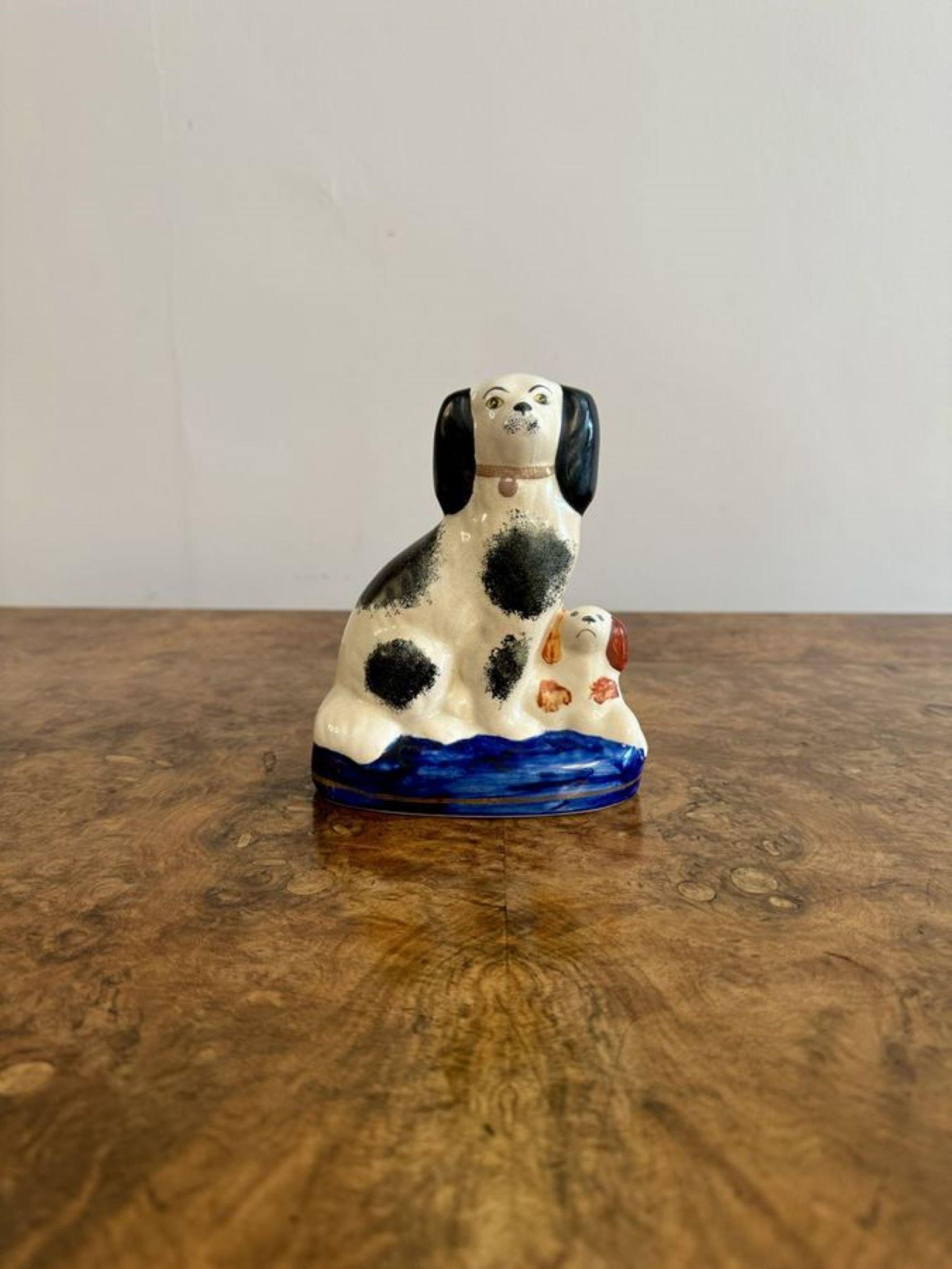 Unusual collection of five antique Staffordshire dogs  In Good Condition For Sale In Ipswich, GB