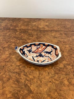 Unusual collection of four antique Japanese imari shaped dishes