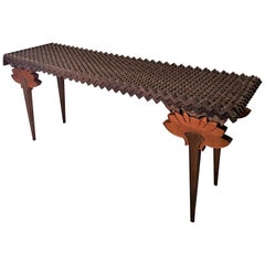 Pieza de colección inusual, roble cerámico  & Tejo Wood, de "El mundo flotante"