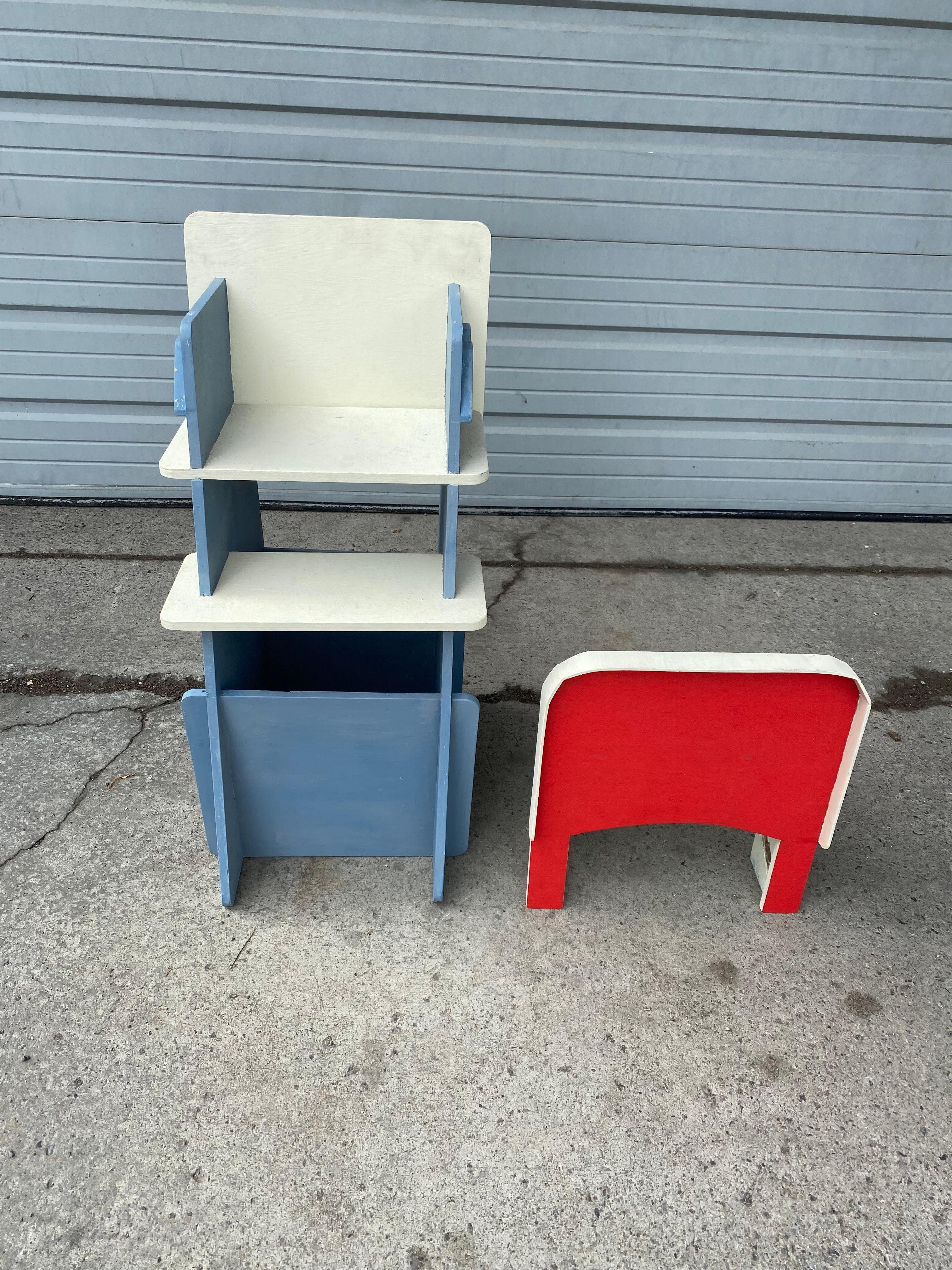 Late 20th Century Unusual Constructivist Childs High Chair, , Hand Crafted, , Bench Made, For Sale