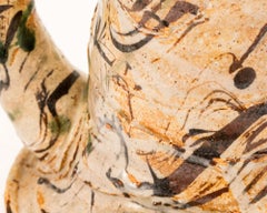 Unusual Contemporary Japanese Oribe Pottery Covered Jug