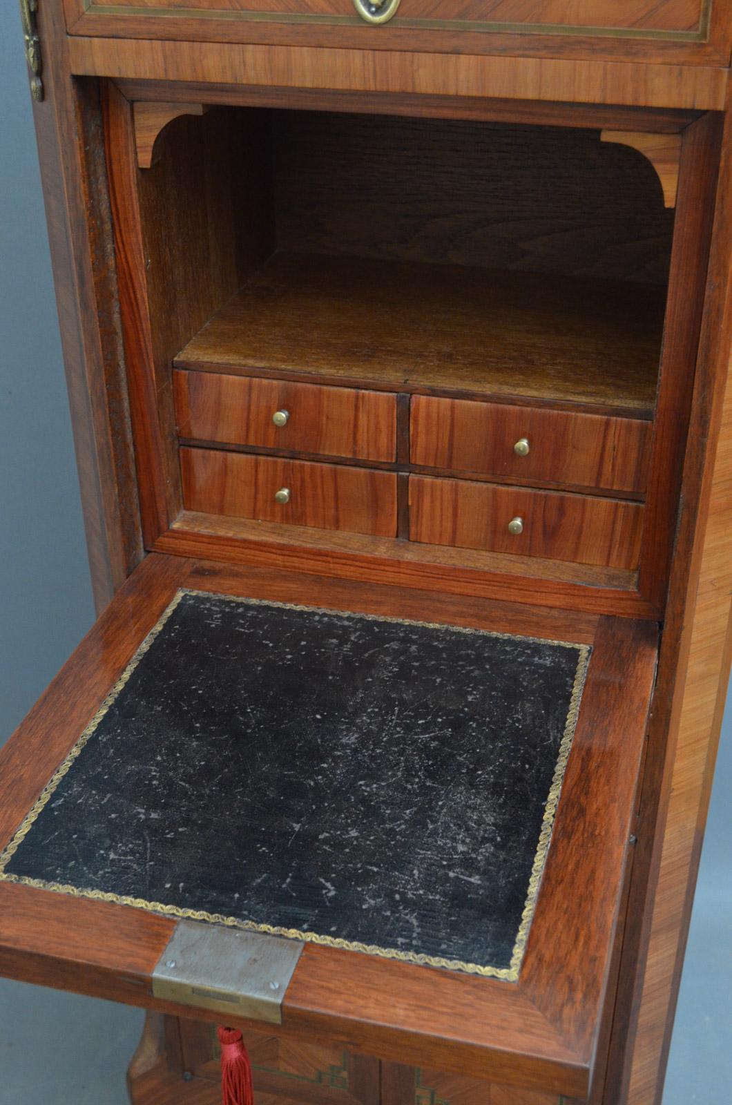 French Unusual Continental Inlaid Cabinet