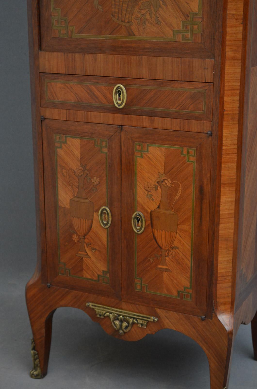 Unusual Continental Inlaid Cabinet In Good Condition In Whaley Bridge, GB