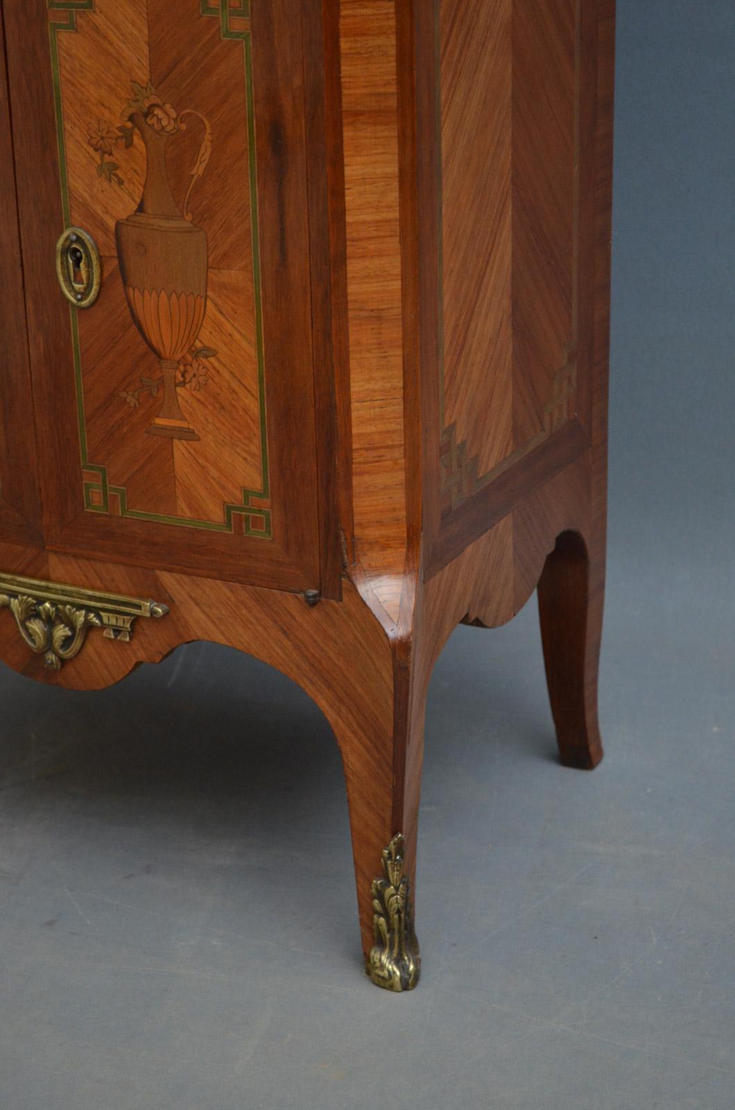 Late 19th Century Unusual Continental Inlaid Cabinet